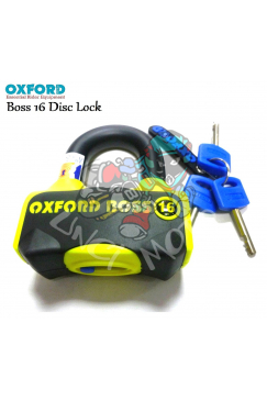 Obrázok pre Zámek kotoučové brzdy Boss 16, OXFORD - Anglie (žlutý/černý, průměr čepu 16 mm)